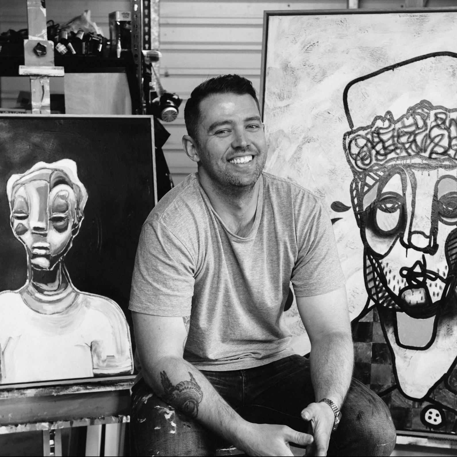 Abstract Portrait Artist Sam Patterson-Smith